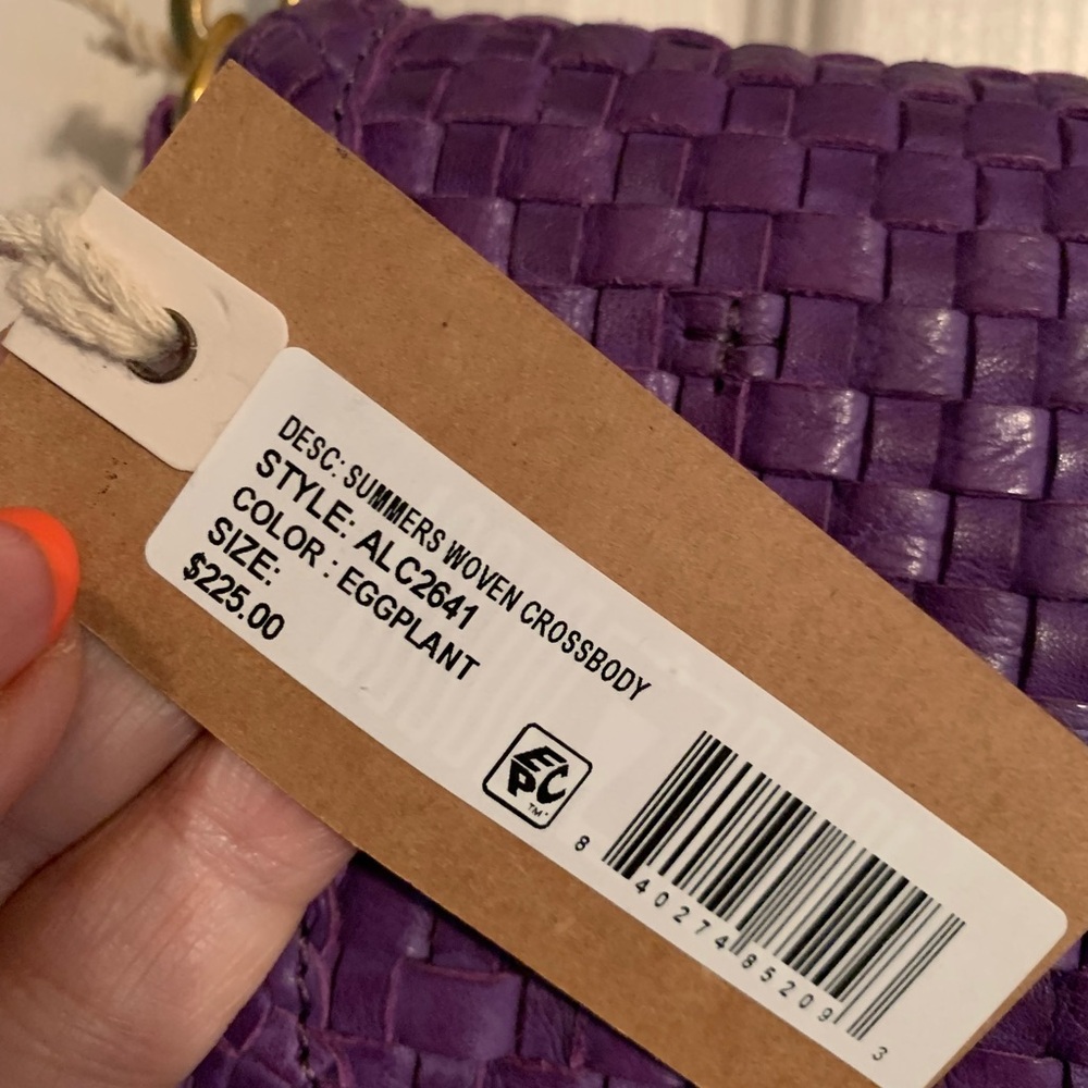American Leather Co Purple Woven Shoulder/ crossbody Bag 🌺 - Picture 3 of 14